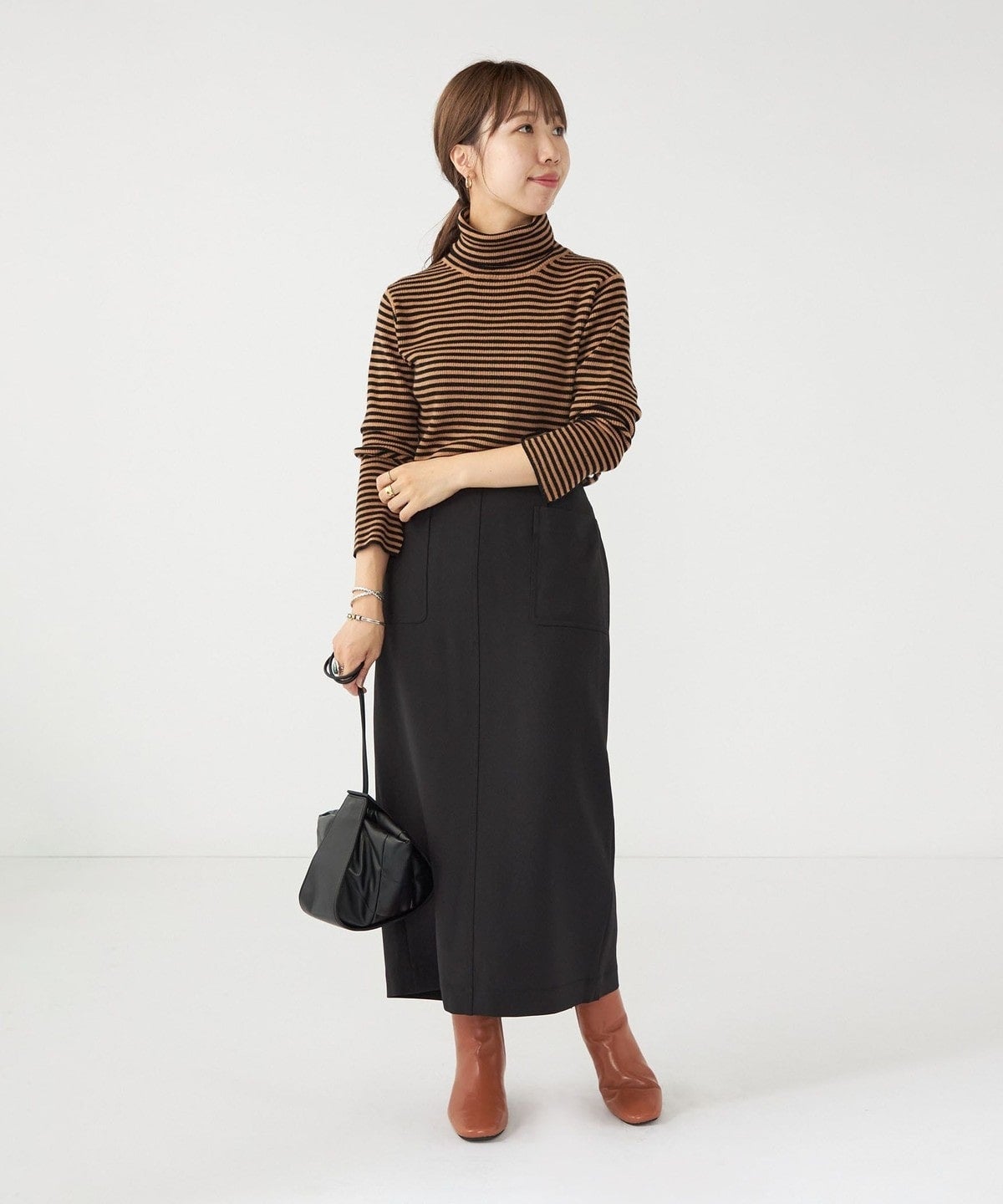 SHIPS any: 〈ウォッシャブル〉フロント ポケット Ｉライン スカート