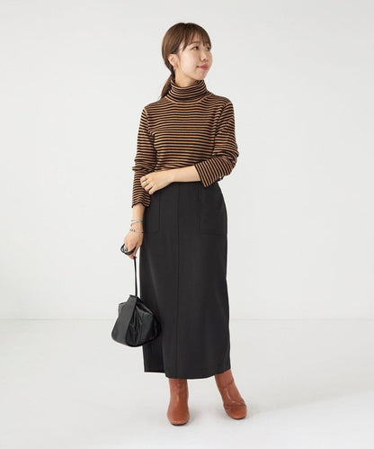 SHIPS any: 〈ウォッシャブル〉フロント ポケット Ｉライン スカート