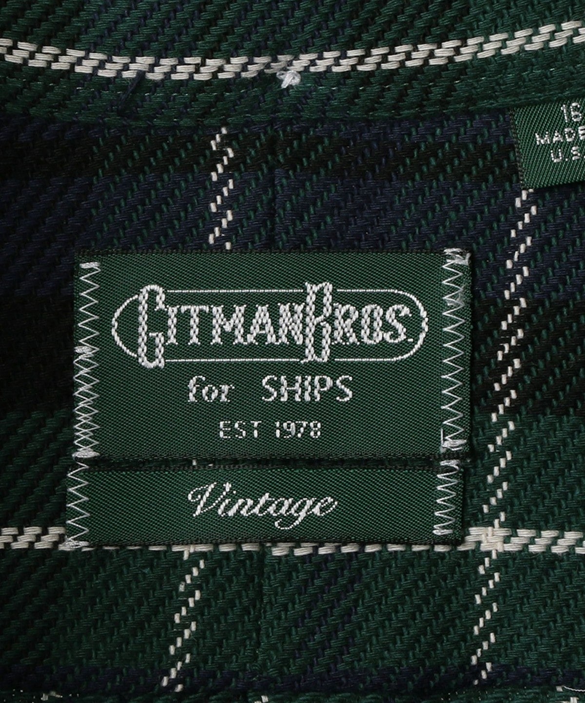 GITMAN VINTAGE: ビッグチェック ボタンダウン ネルシャツ