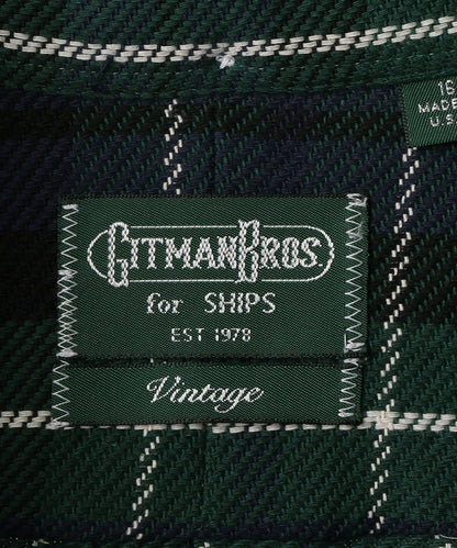 GITMAN VINTAGE: ビッグチェック ボタンダウン ネルシャツ