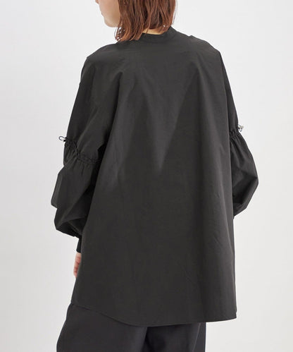 〈手洗い可能〉Wai+: スムース ポプリン デザイン スリーブ シャツ