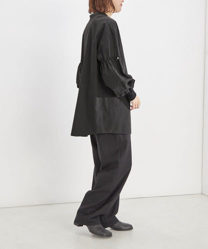 〈手洗い可能〉Wai+: スムース ポプリン デザイン スリーブ シャツ