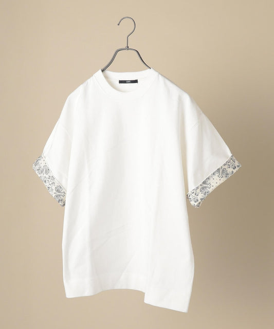 SU: ビッグシルエット ロールアップ バンダナ Tシャツ