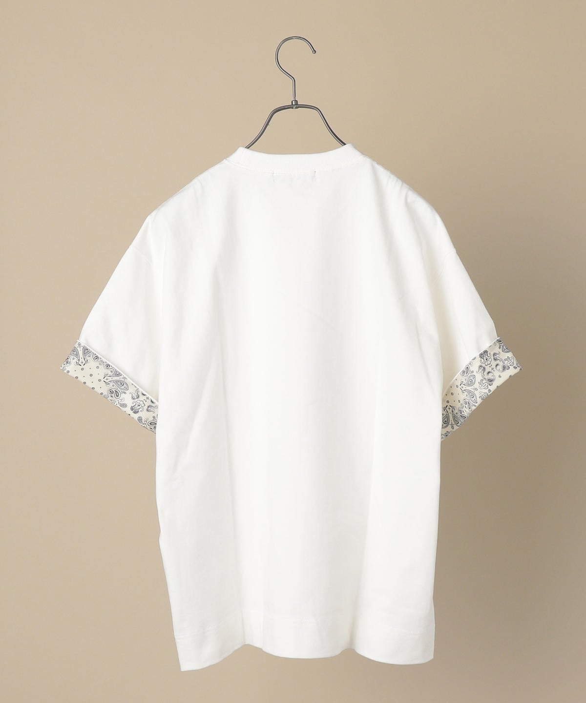 SU: ビッグシルエット ロールアップ バンダナ Tシャツ