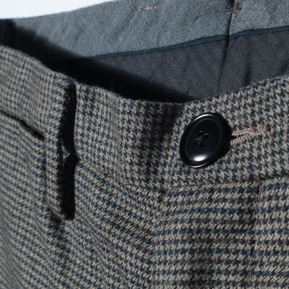 SHIPS: ウォッシャブル ウール ストレッチ ノープリーツ パンツ(チェック)