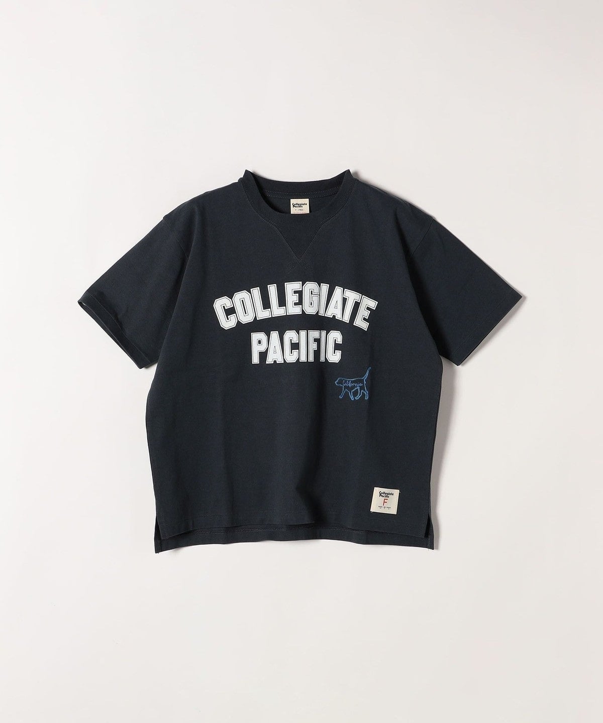 【SHIPS any別注】Collegiate Pacific:〈洗濯機可能〉V ガゼット プリント Tシャツ 24SS
