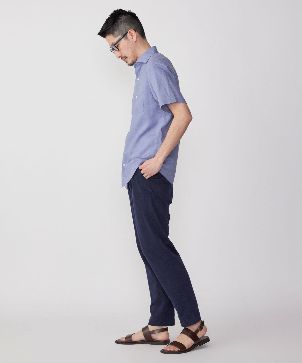 SHIPS: シアサッカー トリコット パンツ