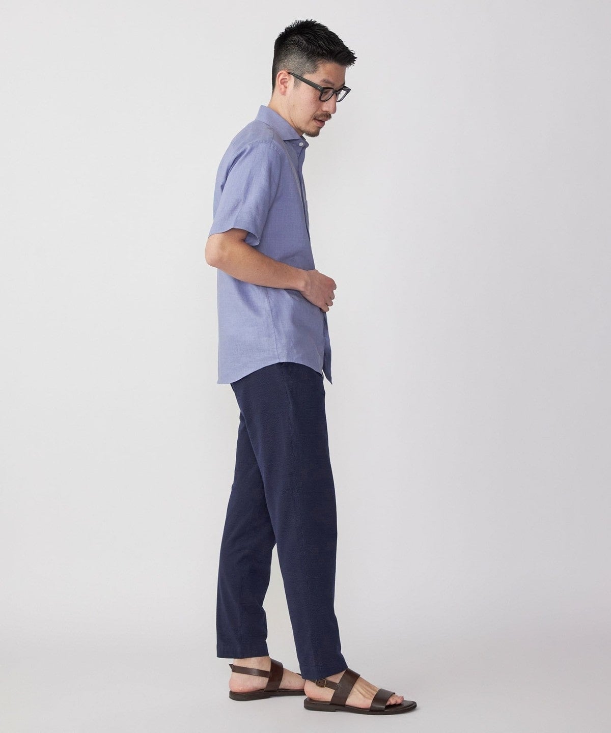 SHIPS: シアサッカー トリコット パンツ