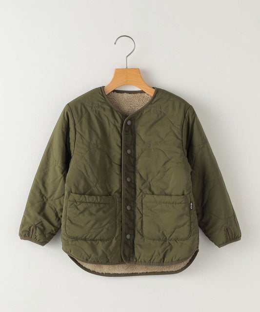 SHIPS KIDS:100〜130cm / 〈洗濯機可能〉ボア×キルト リバーシブル ジャケット