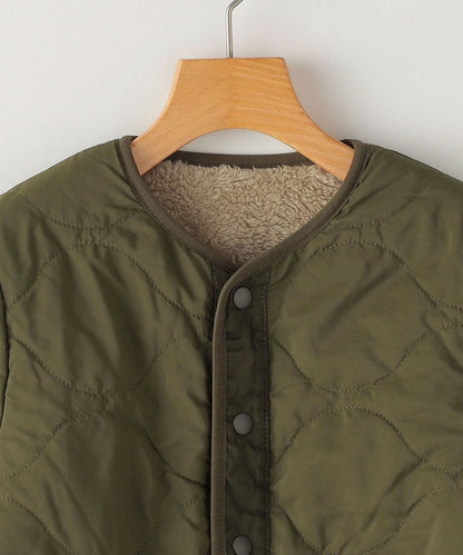 SHIPS KIDS:100〜130cm / 〈洗濯機可能〉ボア×キルト リバーシブル ジャケット