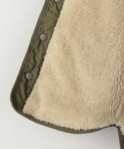 SHIPS KIDS:100〜130cm / 〈洗濯機可能〉ボア×キルト リバーシブル ジャケット