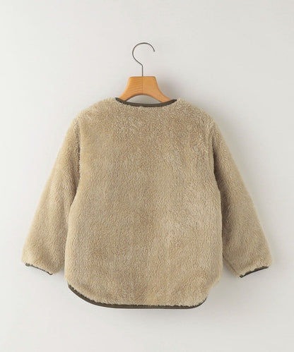 SHIPS KIDS:100〜130cm / 〈洗濯機可能〉ボア×キルト リバーシブル ジャケット