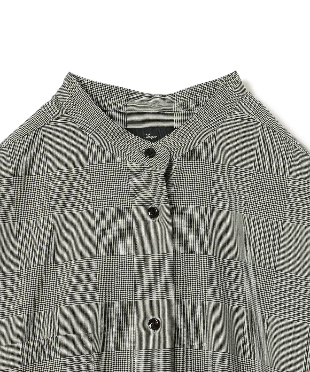 PrimaryNavyLabel:グレンチェックシャツワンピース