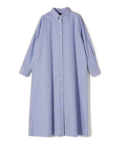 SHIPS Primary Navy Label:〈手洗い可能〉ギンガム チェック ボタンダウン ワンピース