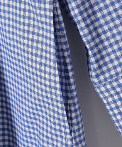 SHIPS Primary Navy Label:〈手洗い可能〉ギンガム チェック ボタンダウン ワンピース