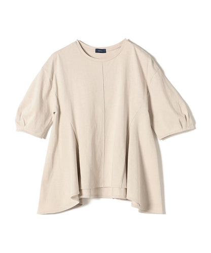 【WEB限定】 〈洗濯機可能〉へムフレア 5分袖 カットソー