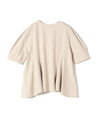 【WEB限定】 〈洗濯機可能〉へムフレア 5分袖 カットソー