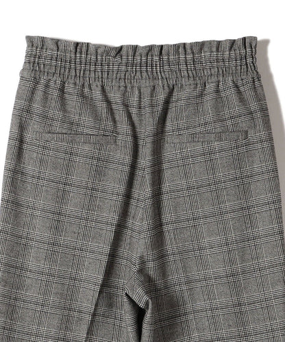 〈手洗い可能〉両面起毛 セミフレア チェック パンツ