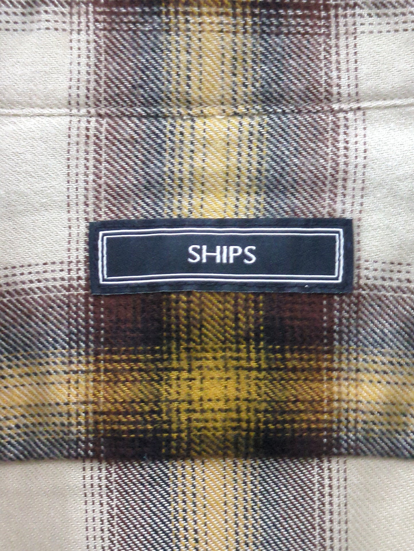 SHIPS: オンブレ チェック ボタンダウン ネルシャツ