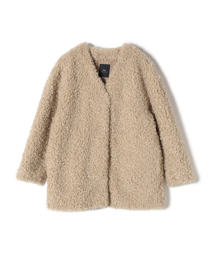 SHIPS Primary Navy Label:フェイク ファー ブルゾン