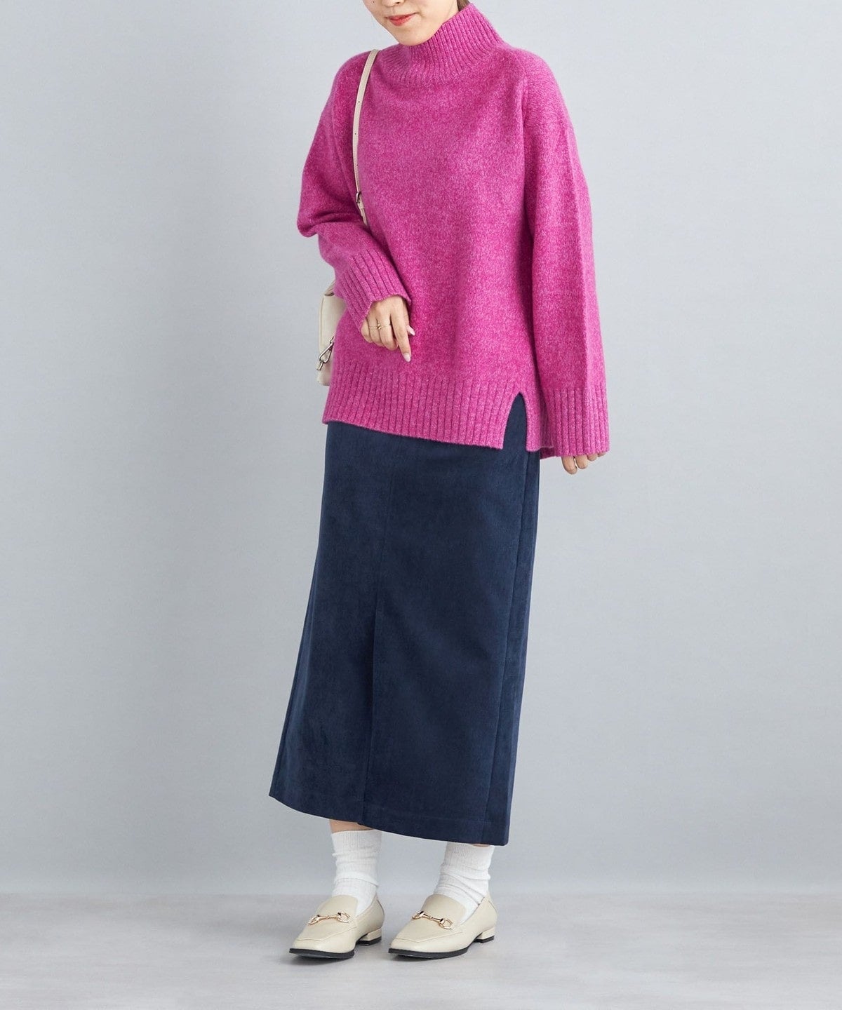 〈手洗い可能〉ストレッチ 細畝 コーデュロイ タイトスカート