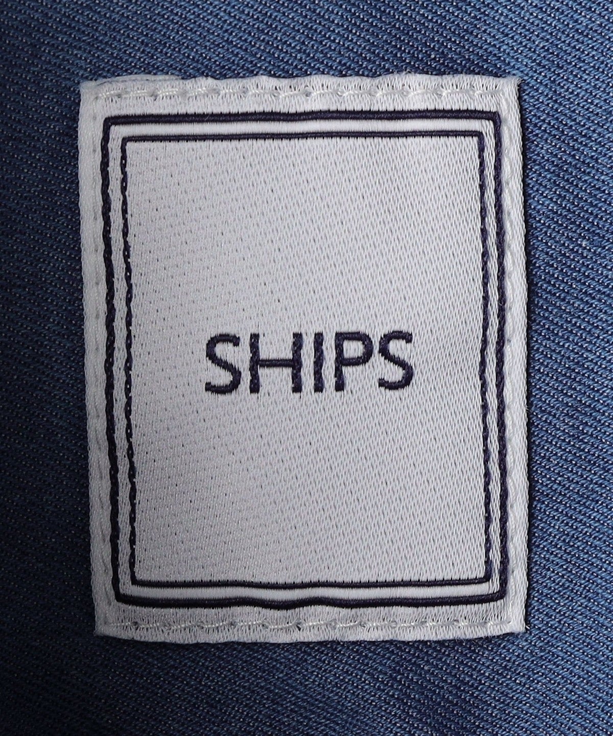 SHIPS:<ストレッチ性>ウォッシュド インディゴ ストレッチ 無地 シャツ