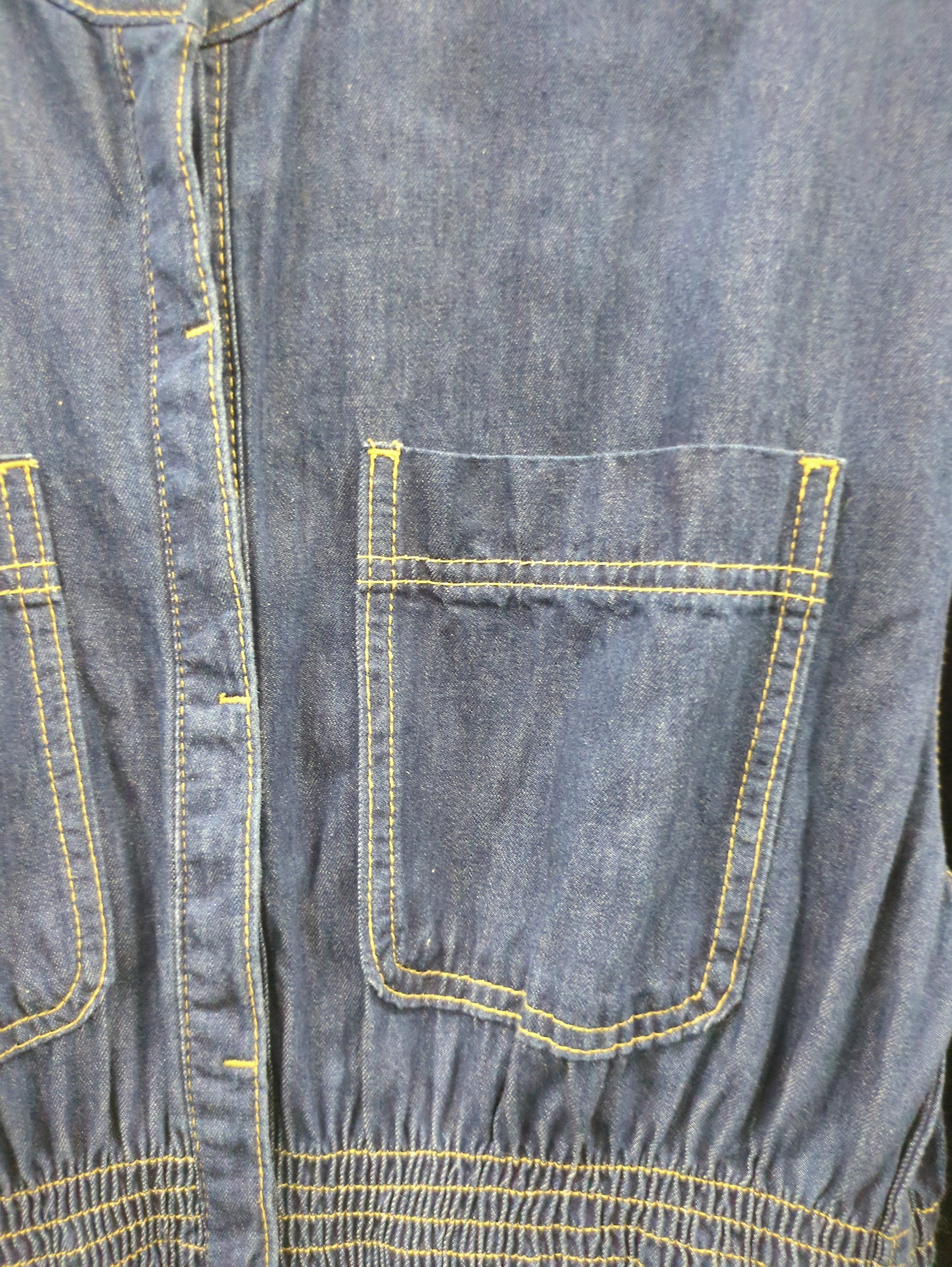 SHIPS any: シャーリング デニム ポケット ワンピース ［SHIPS any DENIM］