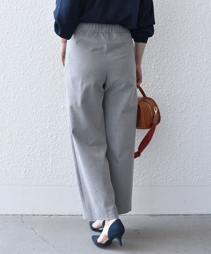 〈手洗い可能〉両面起毛ドロストパンツ