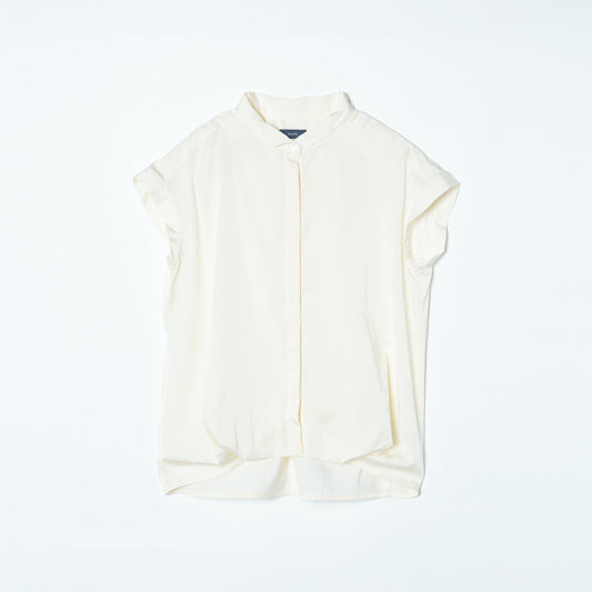 SHIPS:TENCEL TUCK S/S BL