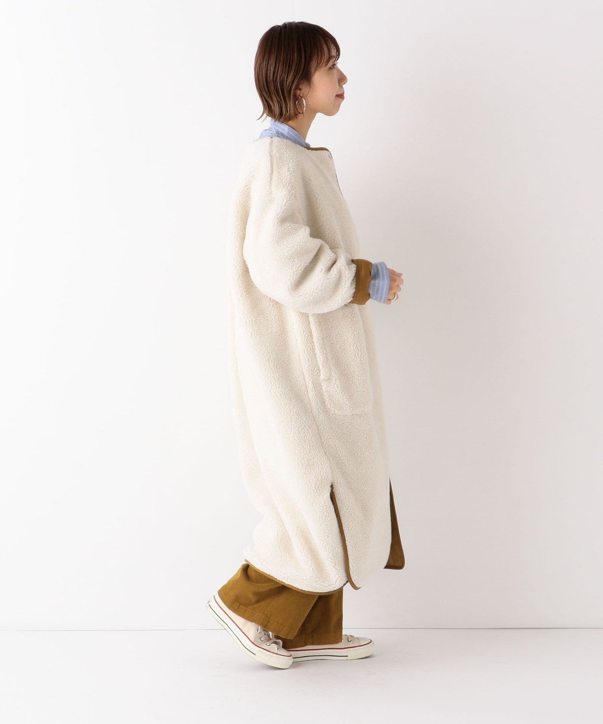 SHIPS any: ボア リバーシブル コート