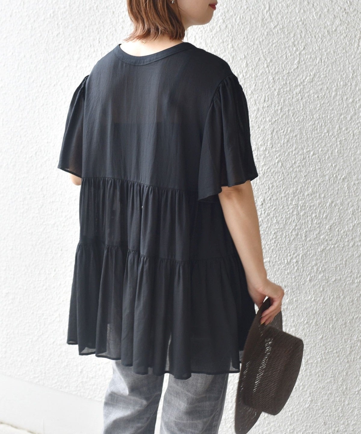 2WAY ガーメントティアードブラウス