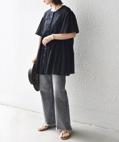 2WAY ガーメントティアードブラウス