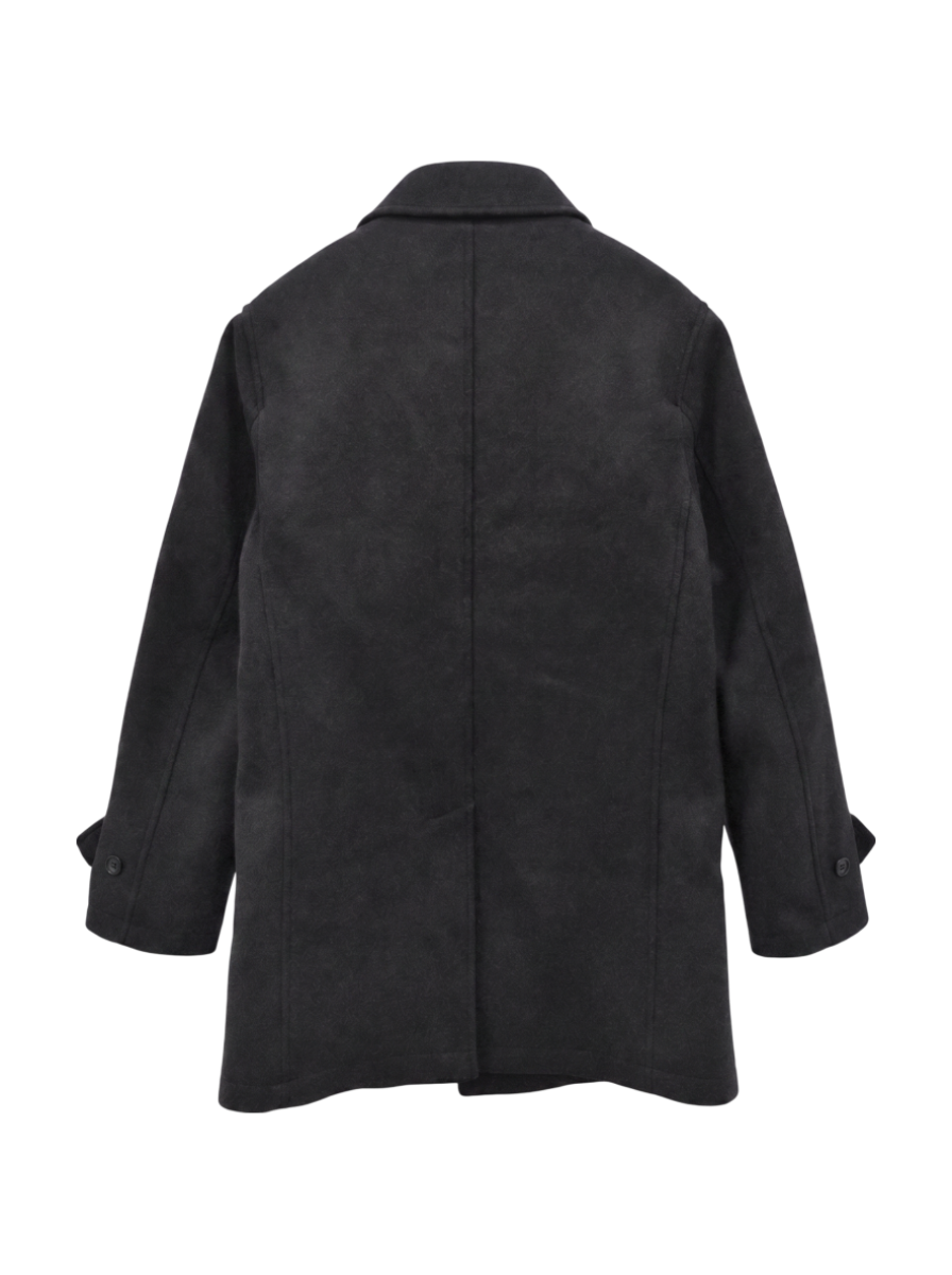 SHIPS: スーパー140'S 100%WOOL メルトン シングル ロング ピーコート
