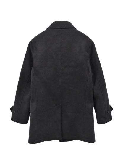 SHIPS: スーパー140'S 100%WOOL メルトン シングル ロング ピーコート