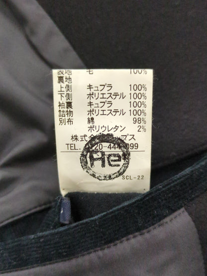 SHIPS: スーパー140'S 100%WOOL メルトン シングル ロング ピーコート