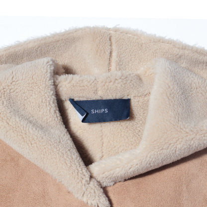 SHIPS:FAKE MOUTON HOOD COAT