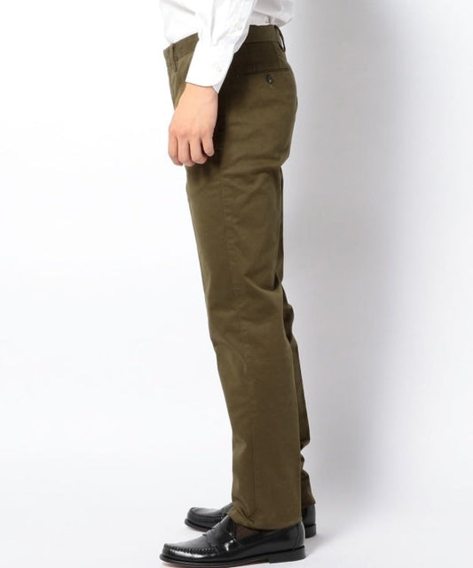 SD: 【ストレッチ】 コットン ドレスチノパンツ (オリーブ)