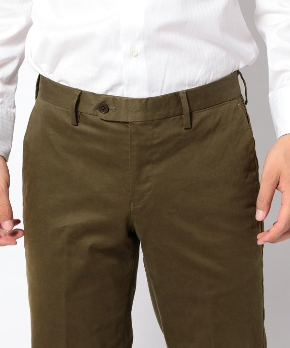 SD: 【ストレッチ】 コットン ドレスチノパンツ (オリーブ)