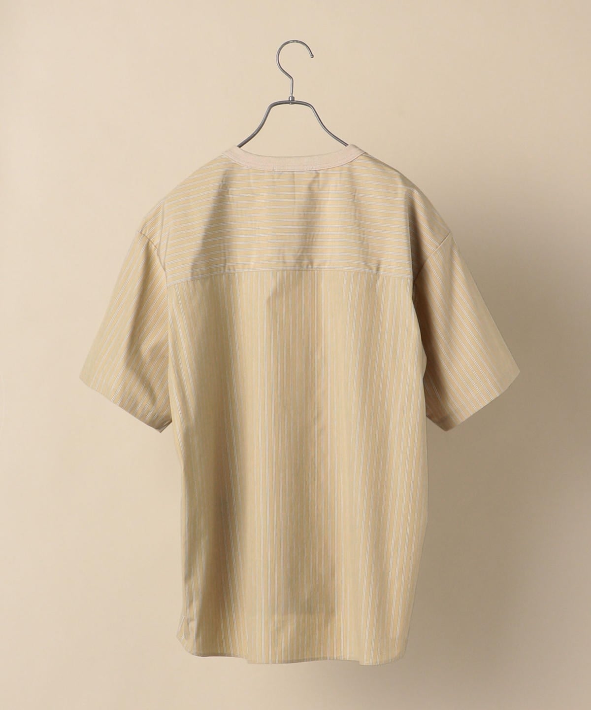 SHIPS: コットン天竺/タイプライター シャツ ドッキング Tシャツ