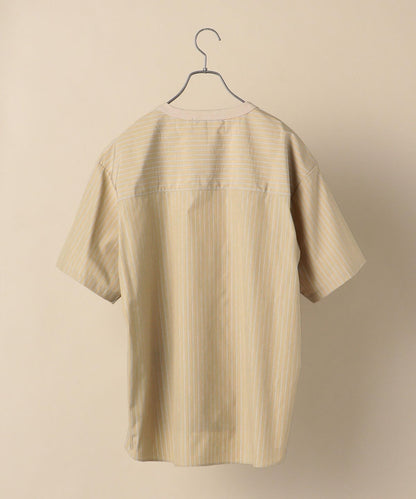 SHIPS: コットン天竺/タイプライター シャツ ドッキング Tシャツ