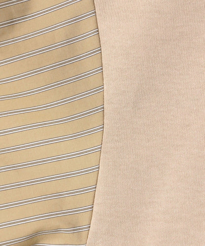 SHIPS: コットン天竺/タイプライター シャツ ドッキング Tシャツ