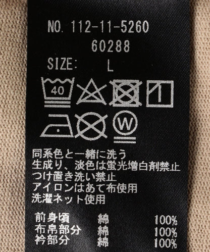 SHIPS: コットン天竺/タイプライター シャツ ドッキング Tシャツ