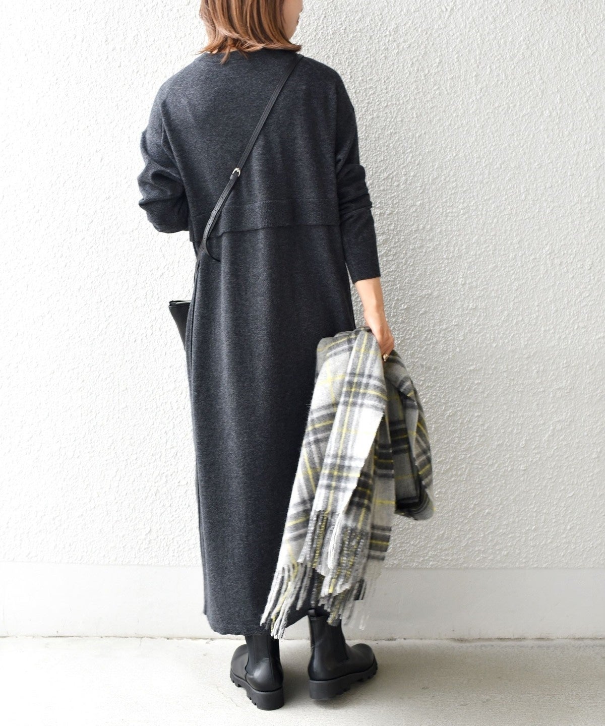 〈手洗い可能〉ケアフリーニットワンピース