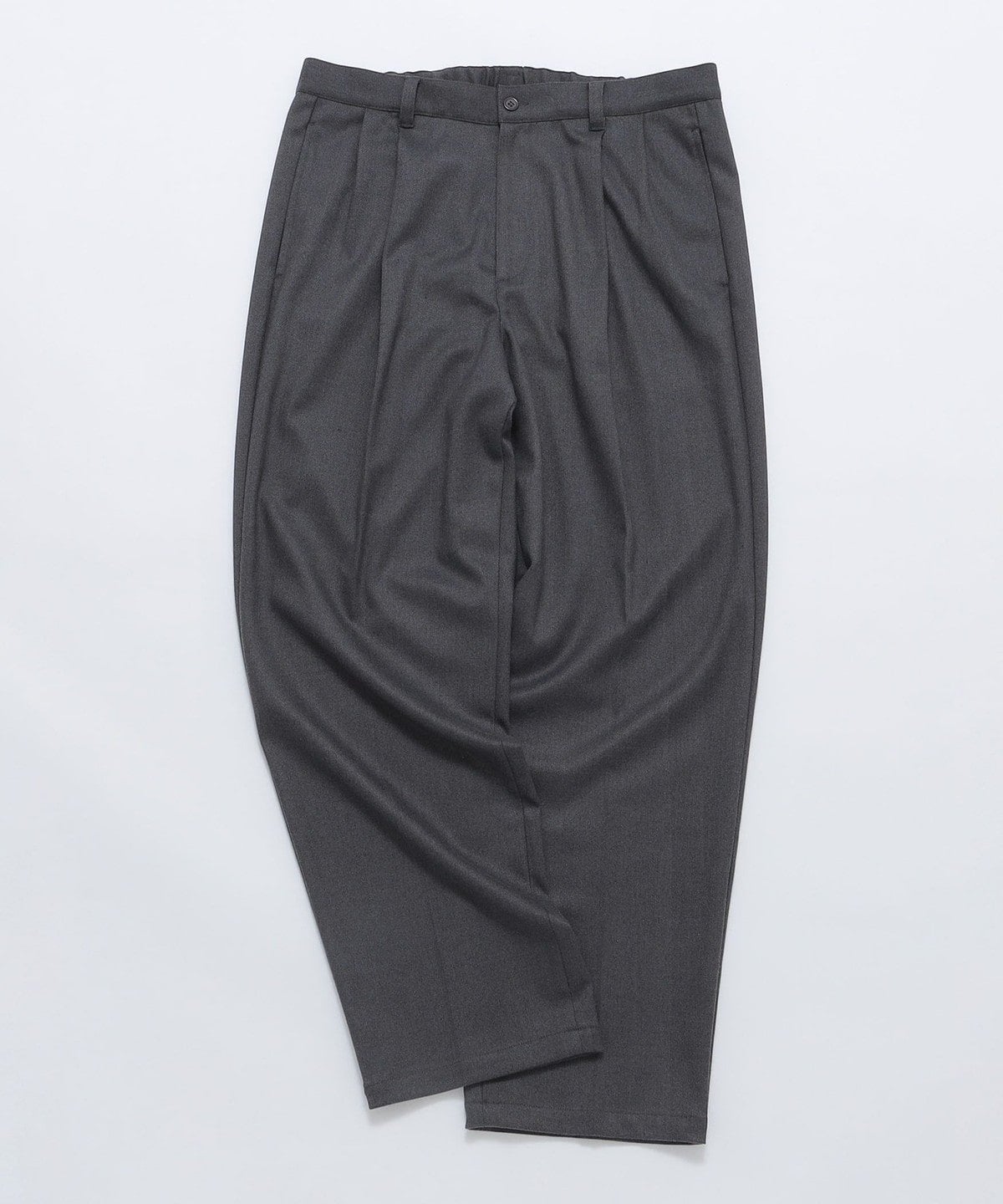 City Ambient Products: T/Rフラノ 2プリーツ ワイドテーパード スラックス