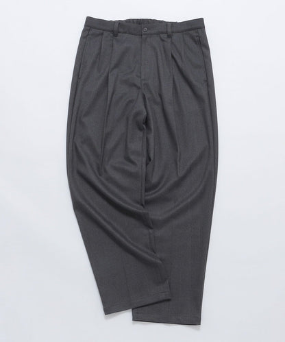 City Ambient Products: T/Rフラノ 2プリーツ ワイドテーパード スラックス