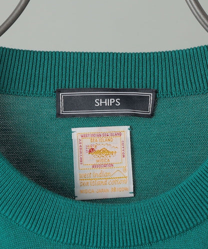 SHIPS:シーアイランド コットン クールネック ニット