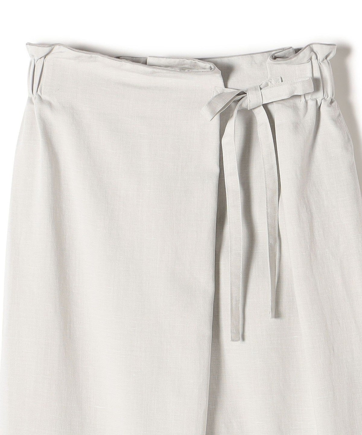 〈手洗い可能〉麻レーヨンスラブラップパンツ