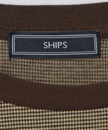 SHIPS: バーズアイ クルーネック Tシャツ