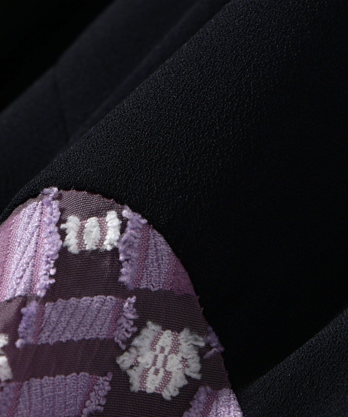 little black:異素材 レース フレア コンビ デザイン ワンピース