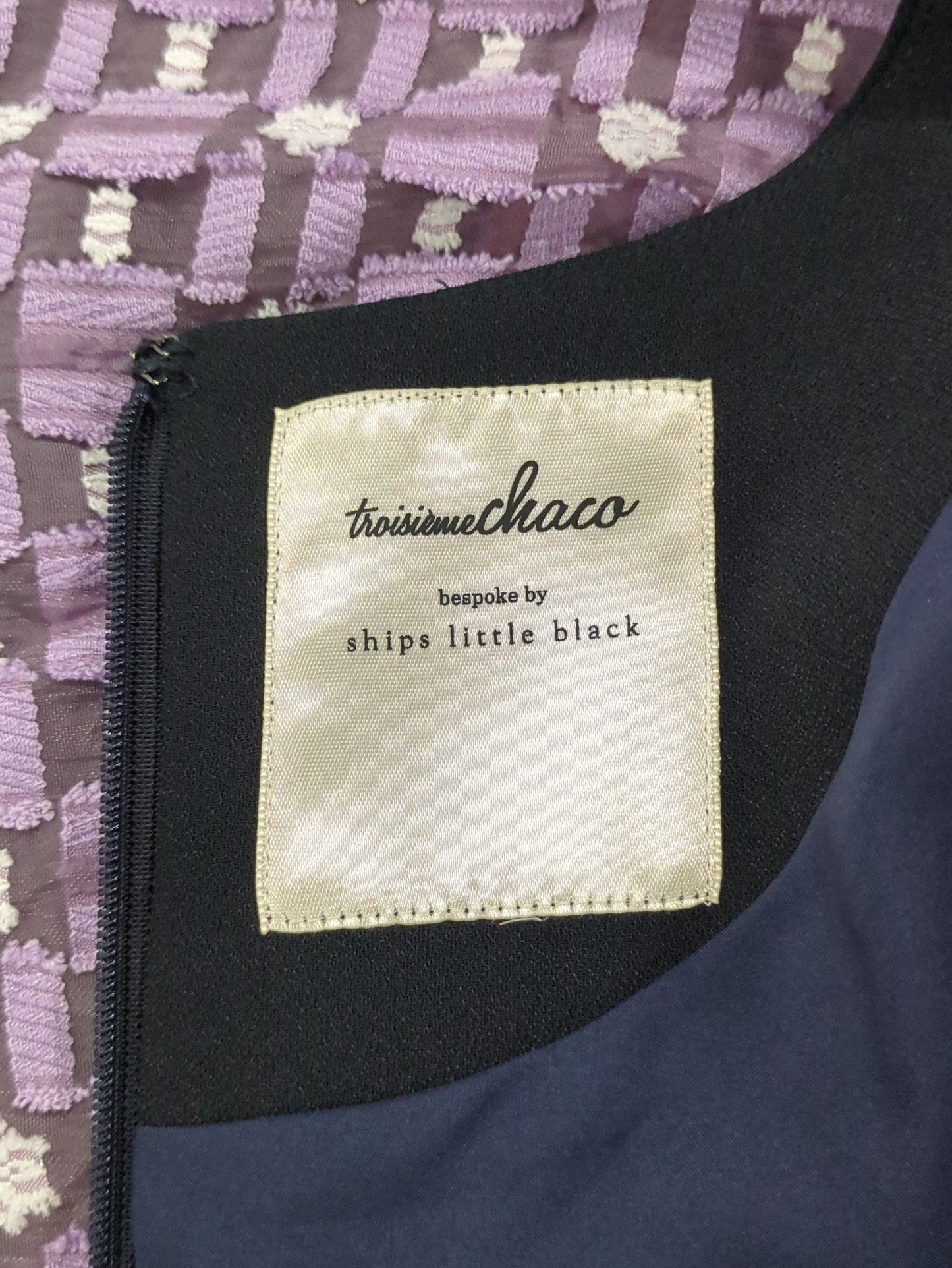 little black:異素材 レース フレア コンビ デザイン ワンピース